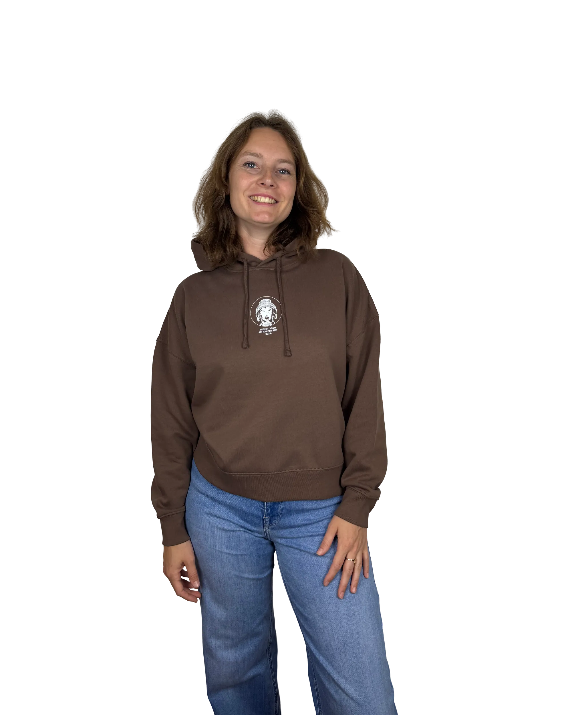 Damen-Modelshot-Damen-Hoodie-mocha