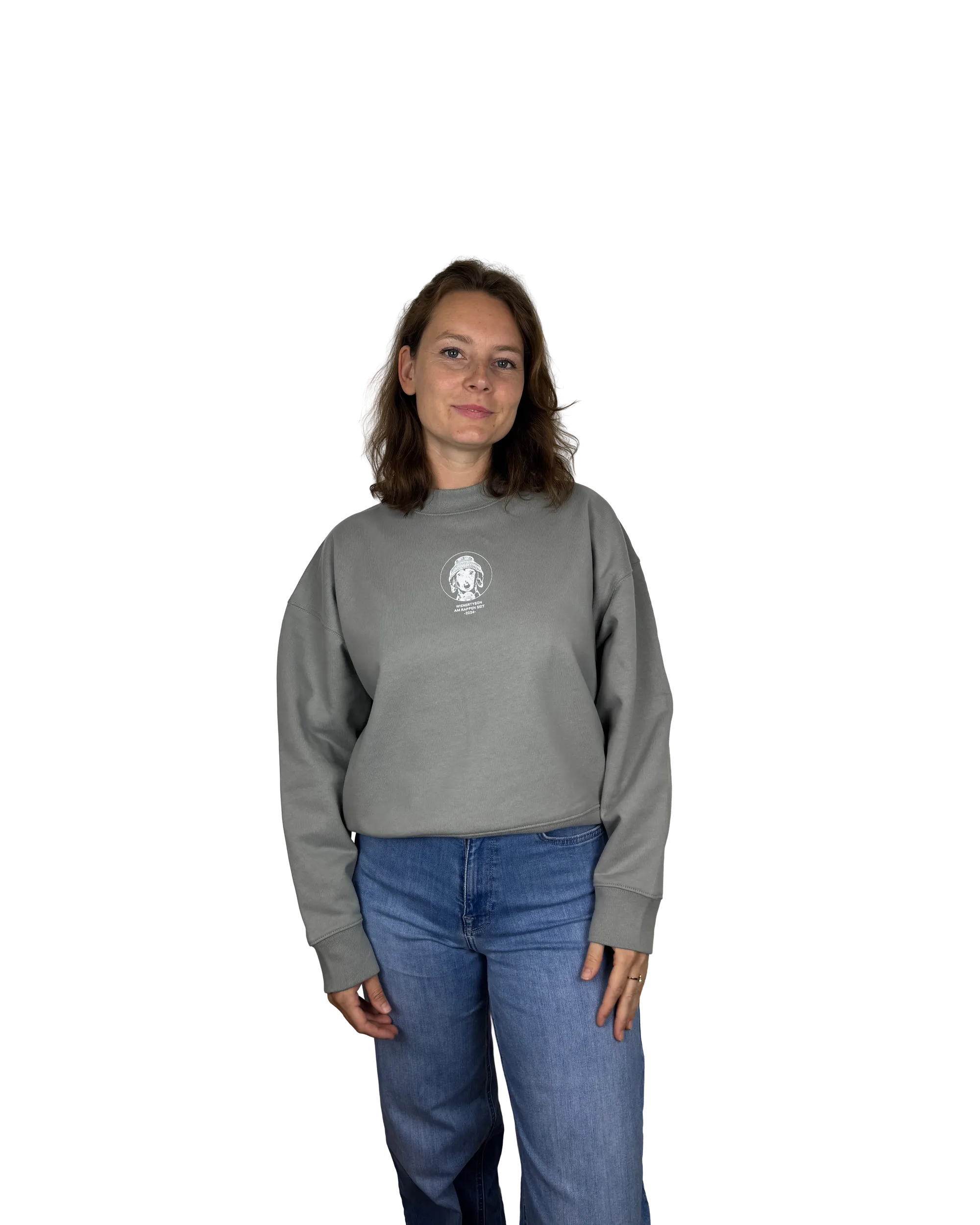 Damen-Modelshot-Unisex-Sweater-grey
