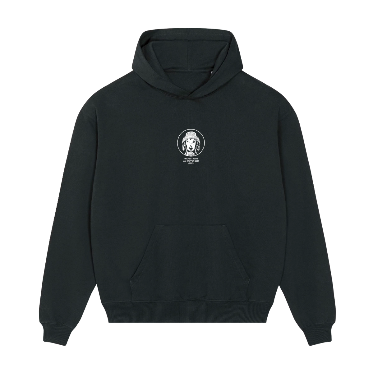 Wiener Tyson Hoodie Schwarz – Heavy Cotton Kapuzenpullover